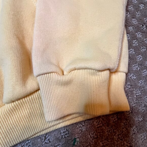 Polo Ralph Lauren Women's Big Pony Fleece Hoodie Yellow Sweatshirt Size M Fitted - Picture 3 of 10